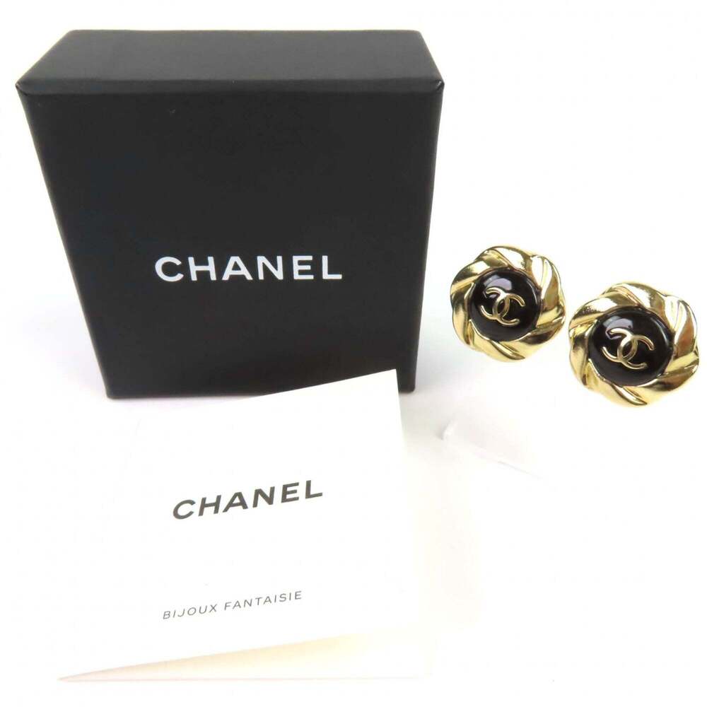 CHANEL Black Logo Earrings - Picture 2 of 6